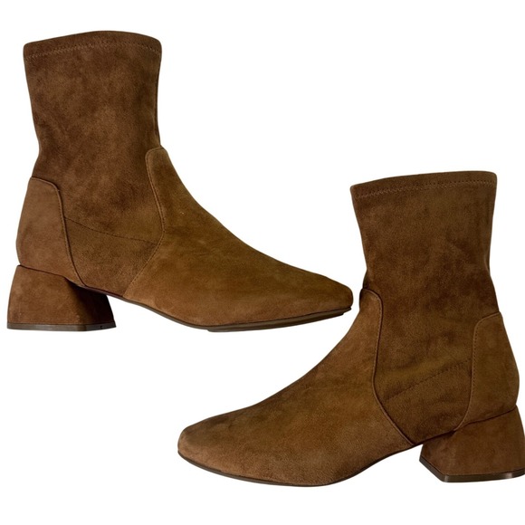 Gentle Souls by Kenneth Cole Shoes - Gentle Souls Kenneth Cole Eliza Cognac Brown Water Resistant Suede Boots 9